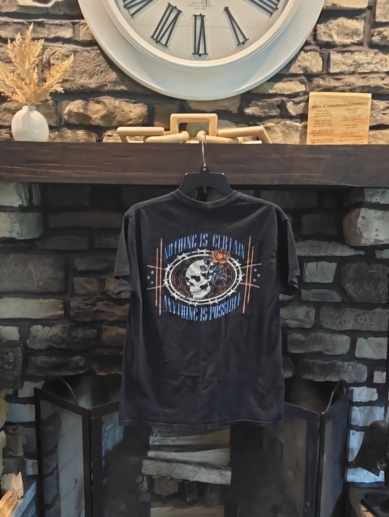 Empyre Other - Empyre Black Graphic Short-Sleeve Tee with Blue and Orange Print